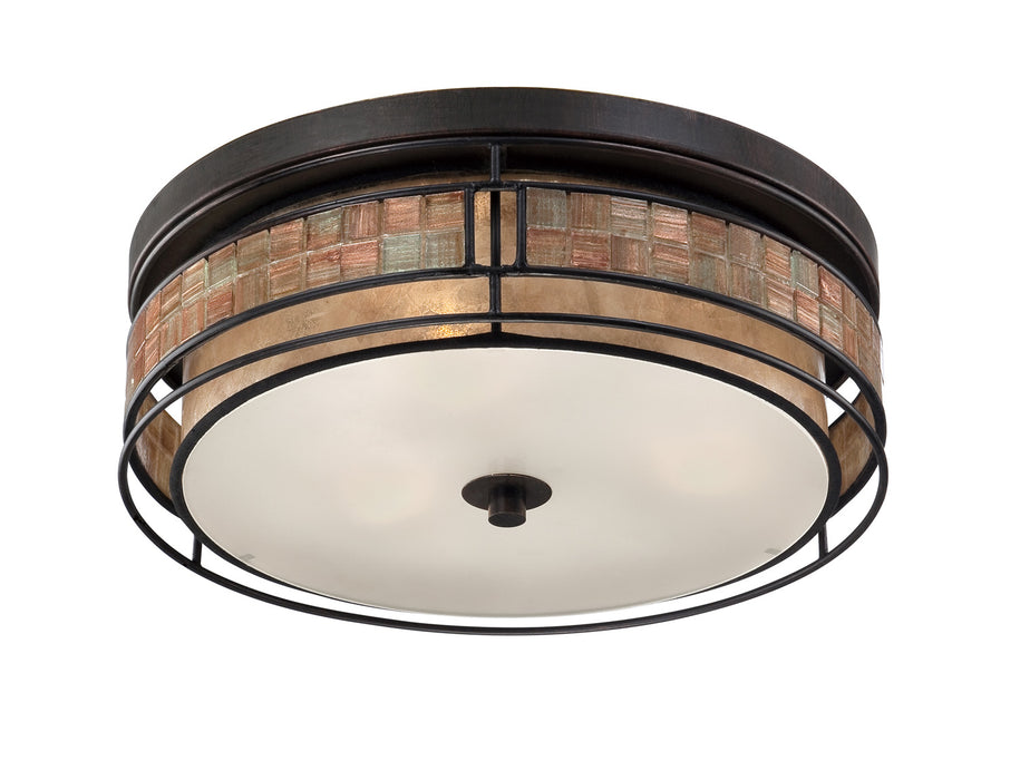 Myhouse Lighting Quoizel - MCLG1616RC - Three Light Flush Mount - Laguna - Renaissance Copper