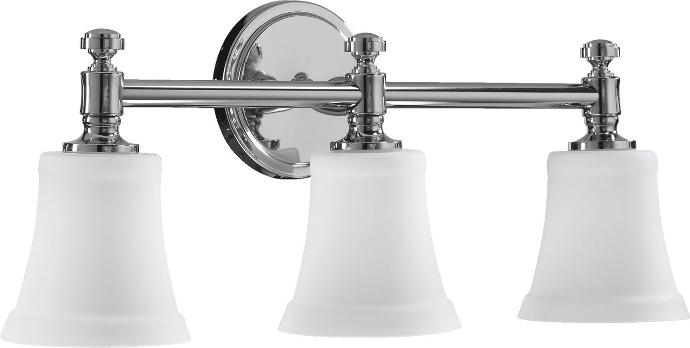 Myhouse Lighting Quorum - 5122-3-14 - Three Light Vanity Light - 5122 Satin Opal Vanities - Chrome