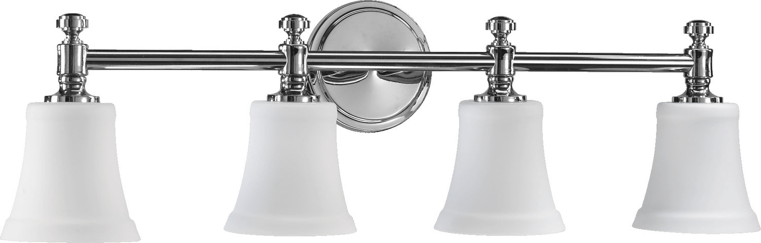 Myhouse Lighting Quorum - 5122-4-14 - Four Light Vanity Light - 5122 Satin Opal Vanities - Chrome