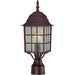 Myhouse Lighting Nuvo Lighting - 60-4908 - One Light Post Lantern - Adams - Rustic Bronze