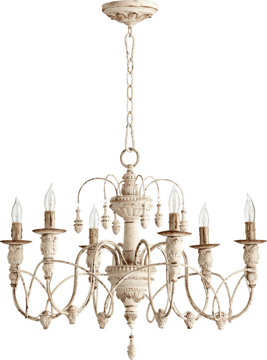 Myhouse Lighting Quorum - 6016-6-70 - Six Light Chandelier - Salento - Persian White