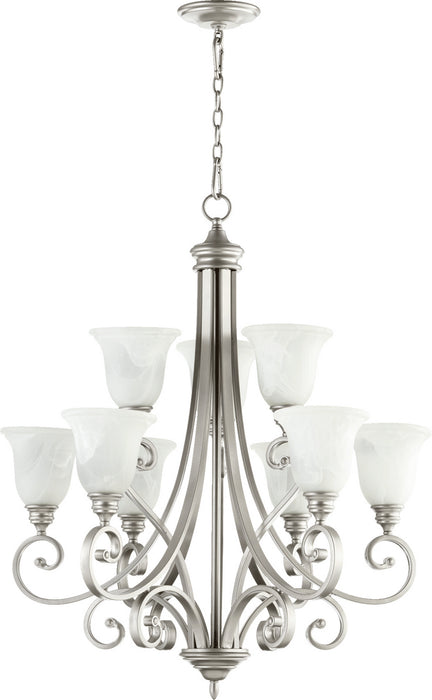 Myhouse Lighting Quorum - 6154-9-64 - Nine Light Chandelier - Bryant - Classic Nickel