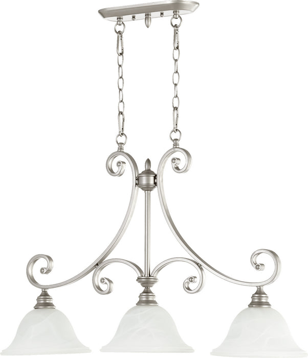 Myhouse Lighting Quorum - 6554-3-64 - Three Light Island Pendant - Bryant - Classic Nickel