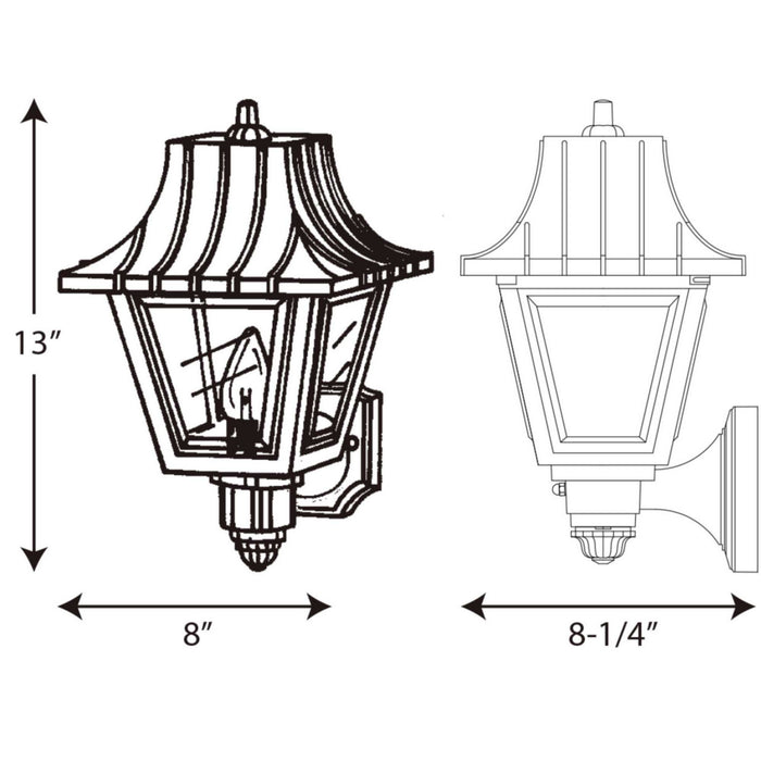 Myhouse Lighting Progress Lighting - P5814-30 - One Light Wall Lantern - Mansard - White