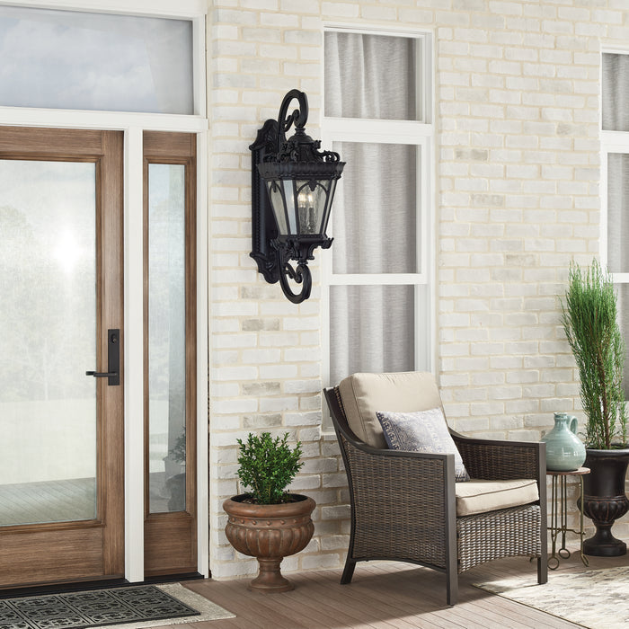 Myhouse Lighting Kichler - 9359BKT - Four Light Outdoor Wall Mount - Tournai - Textured Black