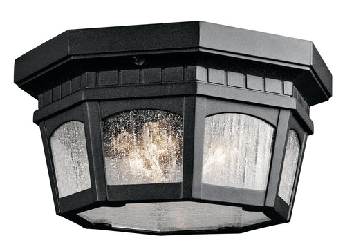 Myhouse Lighting Kichler - 9538BKT - Three Light Outdoor Ceiling Mount - Courtyard - Textured Black