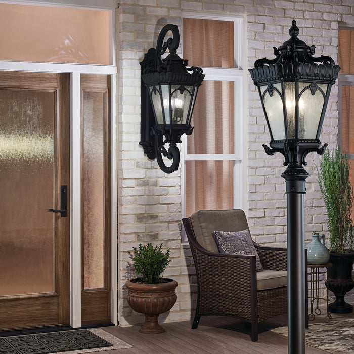 Myhouse Lighting Kichler - 9559BKT - Four Light Outdoor Post Mount - Tournai - Textured Black