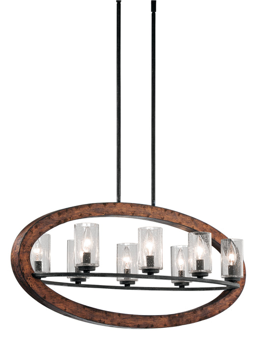 Myhouse Lighting Kichler - 43191AUB - Eight Light Linear Chandelier - Grand Bank - Auburn Stained Finish