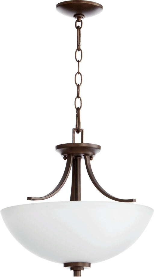 Myhouse Lighting Quorum - 2760-16-86 - Three Light Dual Mount - Reyes - Oiled Bronze