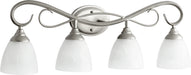 Myhouse Lighting Quorum - 5108-4-64 - Four Light Vanity - Powell - Classic Nickel