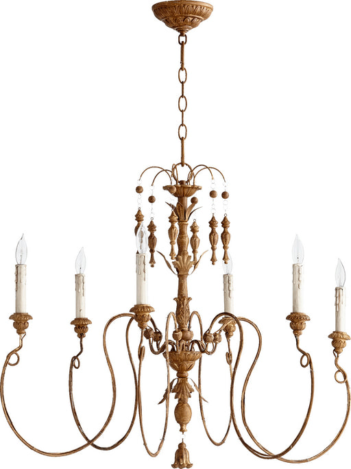 Myhouse Lighting Quorum - 6006-6-94 - Six Light Chandelier - Salento - French Umber