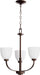 Myhouse Lighting Quorum - 6060-3-86 - Three Light Chandelier - Reyes - Oiled Bronze