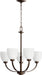 Myhouse Lighting Quorum - 6060-5-86 - Five Light Chandelier - Reyes - Oiled Bronze