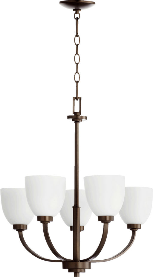 Myhouse Lighting Quorum - 6060-5-86 - Five Light Chandelier - Reyes - Oiled Bronze