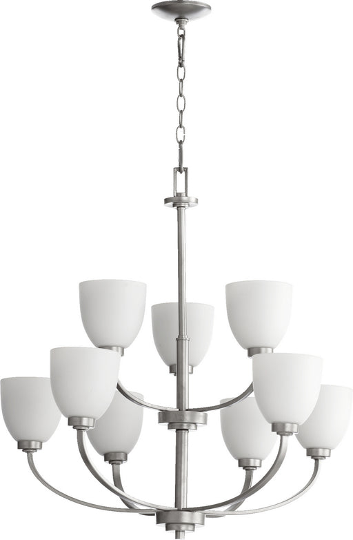 Myhouse Lighting Quorum - 6060-9-64 - Nine Light Chandelier - Reyes - Classic Nickel