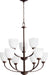 Myhouse Lighting Quorum - 6060-9-86 - Nine Light Chandelier - Reyes - Oiled Bronze