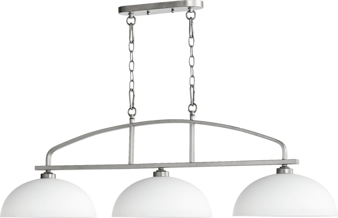 Myhouse Lighting Quorum - 6660-3-64 - Three Light Island Pendant - Reyes - Classic Nickel