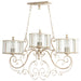 Myhouse Lighting Cyan - 05782 - Nine Light Island Pendant - Florine - Persian White And Mystic Silver