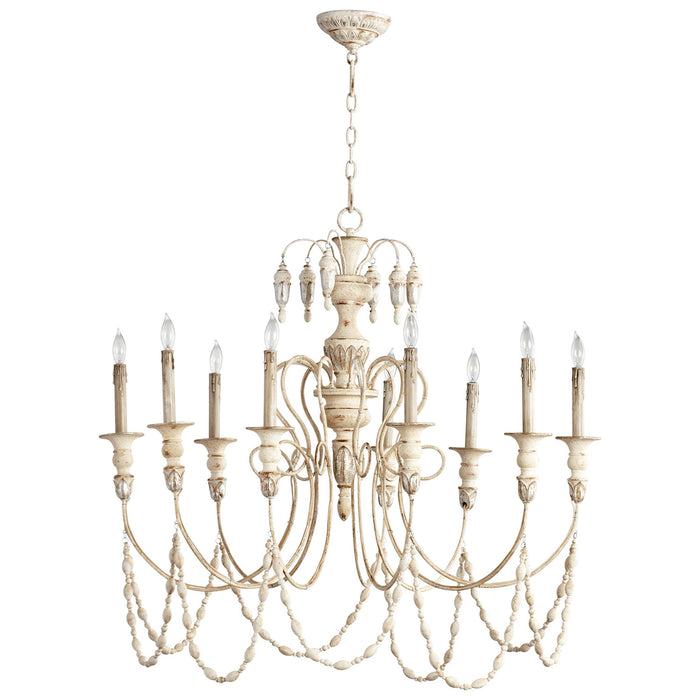 Myhouse Lighting Cyan - 05784 - Nine Light Chandelier - Florine - Persian White And Mystic Silver