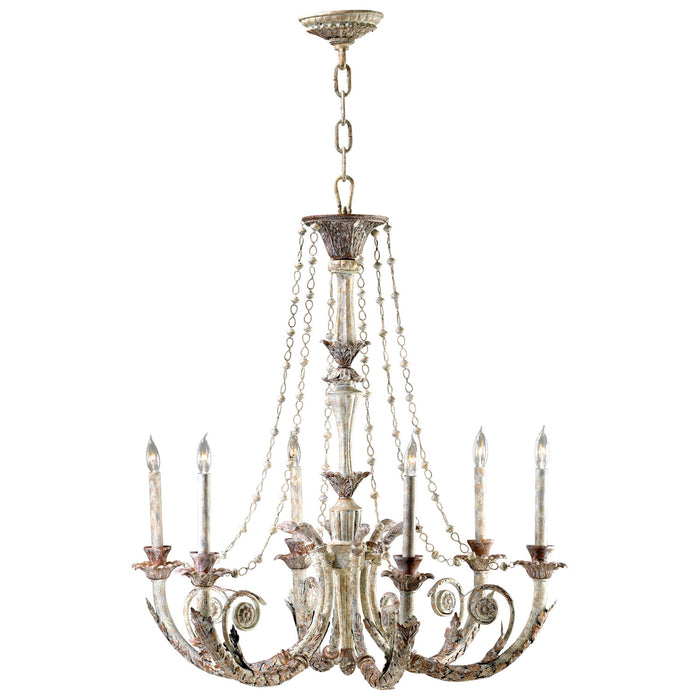 Myhouse Lighting Cyan - 6491-6-28 - Six Light Chandelier - Abelle - Parisian White