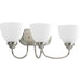 Myhouse Lighting Progress Lighting - P2919-09 - Three Light Bath Bracket - Heart - Brushed Nickel