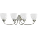 Myhouse Lighting Progress Lighting - P2928-09 - Four Light Bath Bracket - Heart - Brushed Nickel