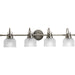 Myhouse Lighting Progress Lighting - P2997-81 - Four Light Bath Bracket - Archie - Antique Nickel