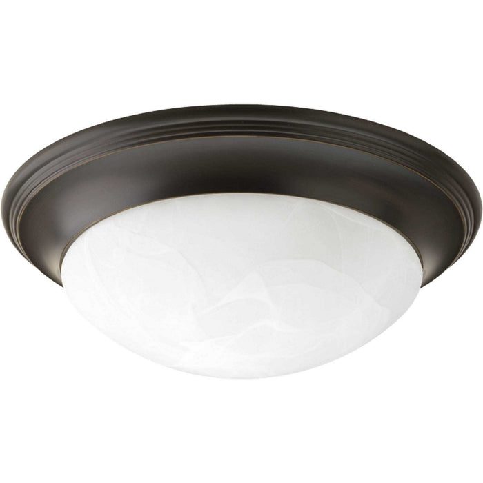 Myhouse Lighting Progress Lighting - P3688-20 - One Light Flush Mount - Alabaster Glass - Antique Bronze