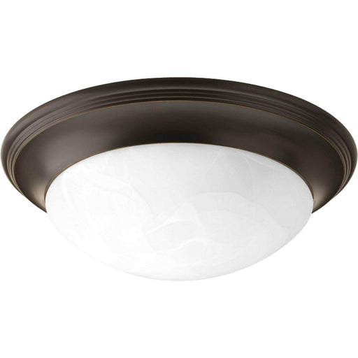 Myhouse Lighting Progress Lighting - P3689-20 - Two Light Flush Mount - Alabaster Glass - Antique Bronze