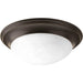 Myhouse Lighting Progress Lighting - P3689-20 - Two Light Flush Mount - Alabaster Glass - Antique Bronze