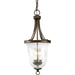 Myhouse Lighting Progress Lighting - P3753-20 - Three Light Foyer Pendant - Seeded Glass - Antique Bronze