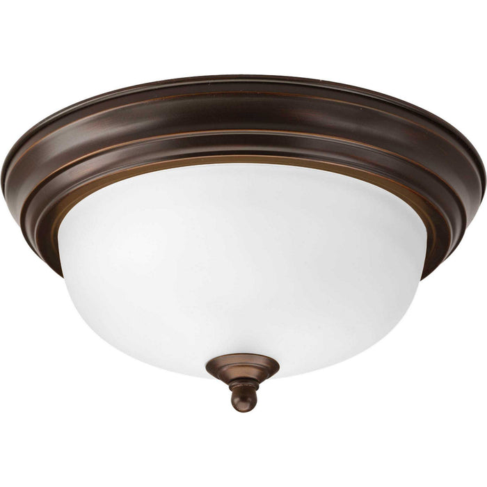 Myhouse Lighting Progress Lighting - P3924-20ET - One Light Flush Mount - Dome Glass - Etched - Antique Bronze