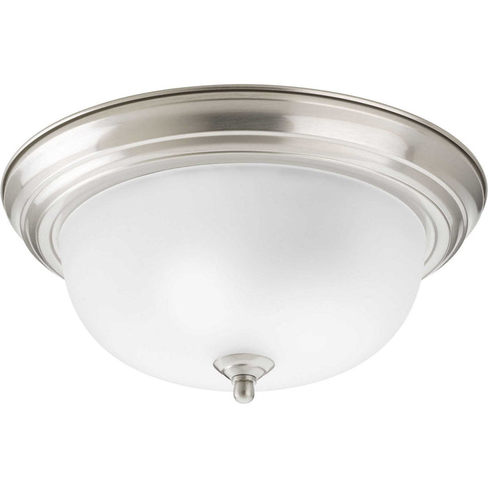 Myhouse Lighting Progress Lighting - P3925-09ET - Two Light Flush Mount - Dome Glass - Etched - Brushed Nickel