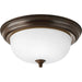 Myhouse Lighting Progress Lighting - P3925-20ET - Two Light Flush Mount - Dome Glass - Etched - Antique Bronze