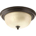 Myhouse Lighting Progress Lighting - P3925-20EUL - Two Light Flush Mount - Dome Glass - Etched - Antique Bronze