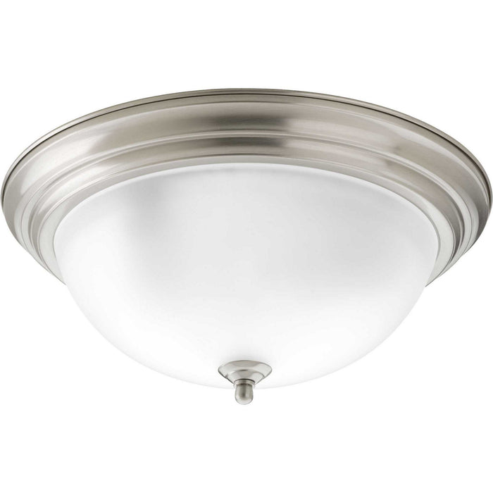 Myhouse Lighting Progress Lighting - P3926-09ET - Three Light Flush Mount - Dome Glass - Etched - Brushed Nickel