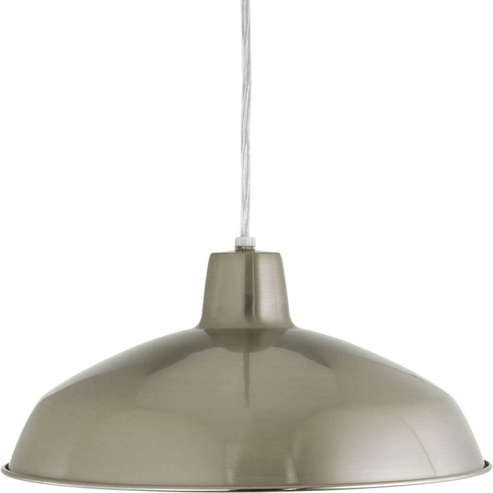 Myhouse Lighting Progress Lighting - P5094-09 - One Light Pendant - Metal Shade Pendant - Brushed Nickel