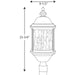 Myhouse Lighting Progress Lighting - P5450-20 - Three Light Post Lantern - Ashmore - Antique Bronze