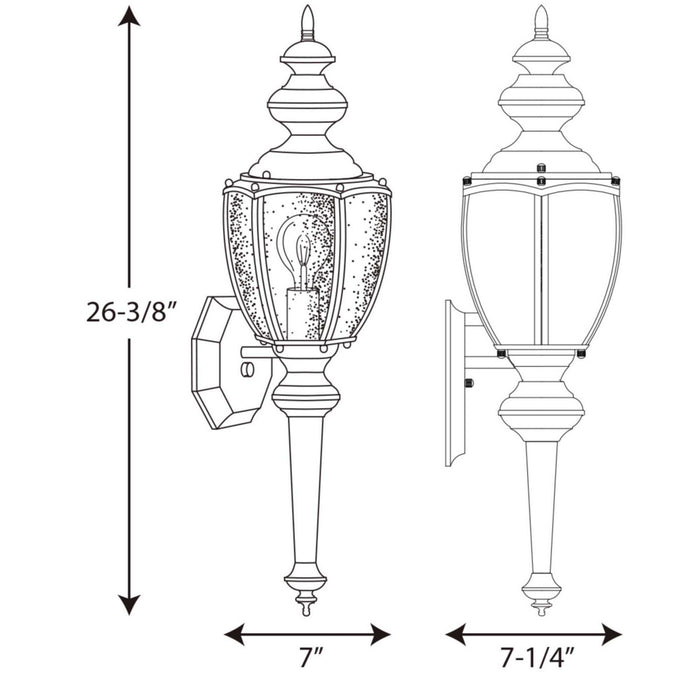 Myhouse Lighting Progress Lighting - P5767-31 - One Light Wall Lantern - Roman Coach - Black