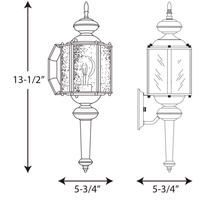 Myhouse Lighting Progress Lighting - P5773-20 - One Light Wall Lantern - Roman Coach - Antique Bronze