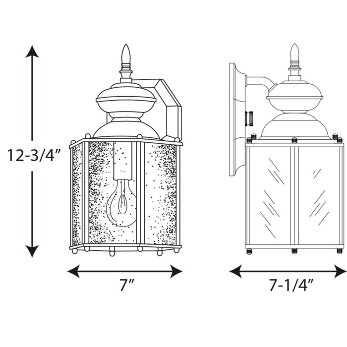 Myhouse Lighting Progress Lighting - P5777-20 - One Light Wall Lantern - Roman Coach - Antique Bronze