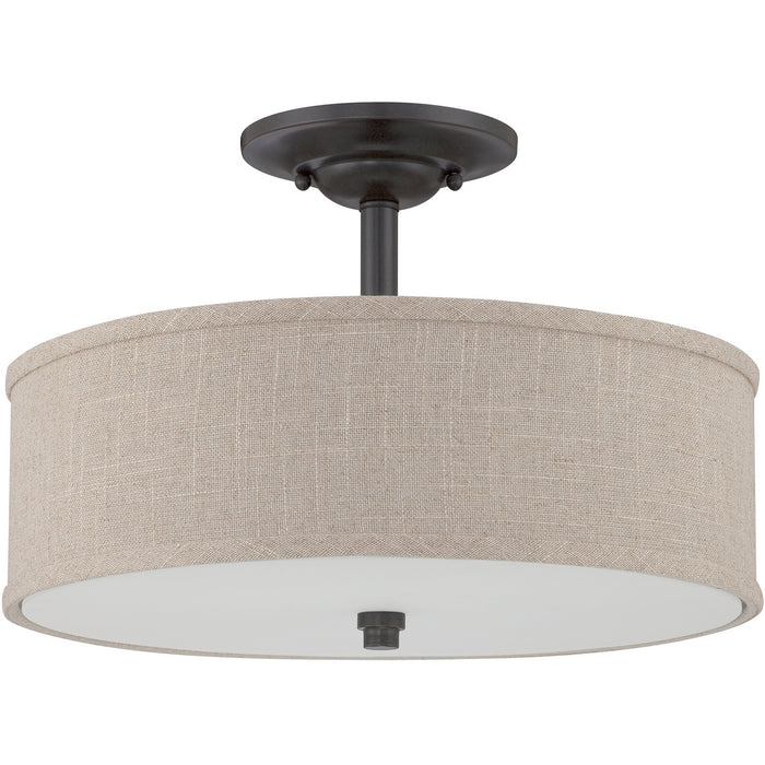 Myhouse Lighting Quoizel - CRA1717MC - Three Light Semi-Flush Mount - Cloverdale - Mottled Cocoa