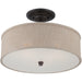 Myhouse Lighting Quoizel - CRA1717MC - Three Light Semi-Flush Mount - Cloverdale - Mottled Cocoa