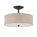 Myhouse Lighting Quoizel - CRA1717MC - Three Light Semi-Flush Mount - Cloverdale - Mottled Cocoa