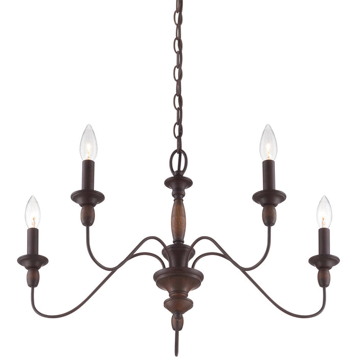 Myhouse Lighting Quoizel - HK5005TC - Five Light Chandelier - Holbrook - Tuscan Brown