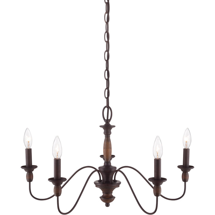 Myhouse Lighting Quoizel - HK5005TC - Five Light Chandelier - Holbrook - Tuscan Brown