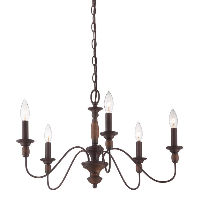 Myhouse Lighting Quoizel - HK5005TC - Five Light Chandelier - Holbrook - Tuscan Brown