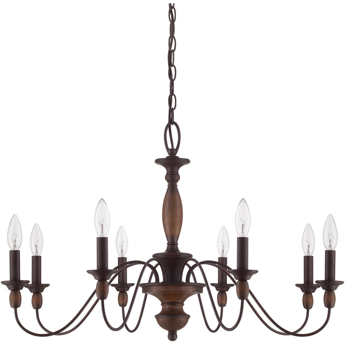 Myhouse Lighting Quoizel - HK5008TC - Eight Light Chandelier - Holbrook - Tuscan Brown