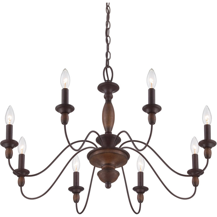 Myhouse Lighting Quoizel - HK5008TC - Eight Light Chandelier - Holbrook - Tuscan Brown