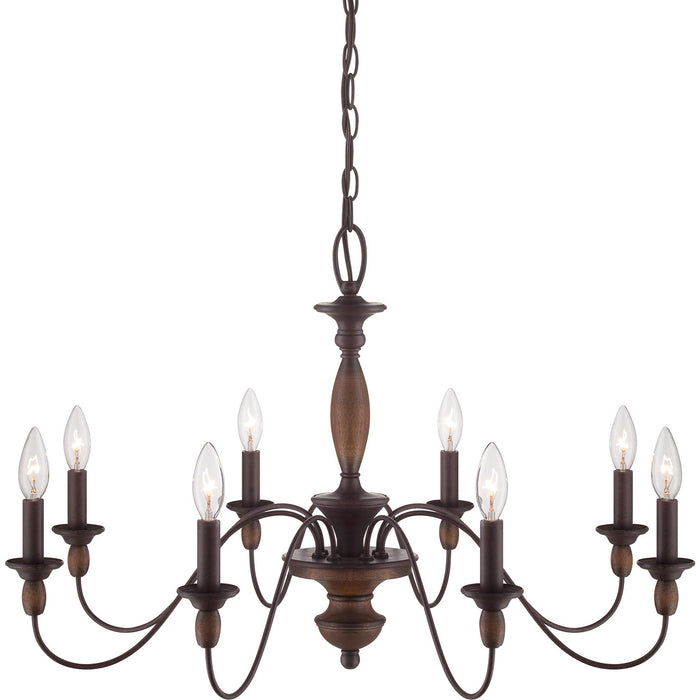 Myhouse Lighting Quoizel - HK5008TC - Eight Light Chandelier - Holbrook - Tuscan Brown